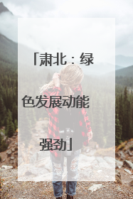 肃北：绿色发展动能强劲